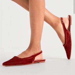 Elegant Rust Slingback Flats